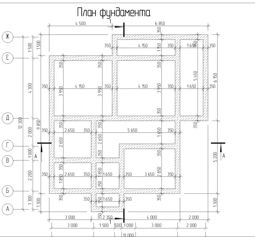 Проекты домов чертежи фундаменты Ищу мастера. Сделать мелко заглубленный ленточный фундамент. Заказ - 41797