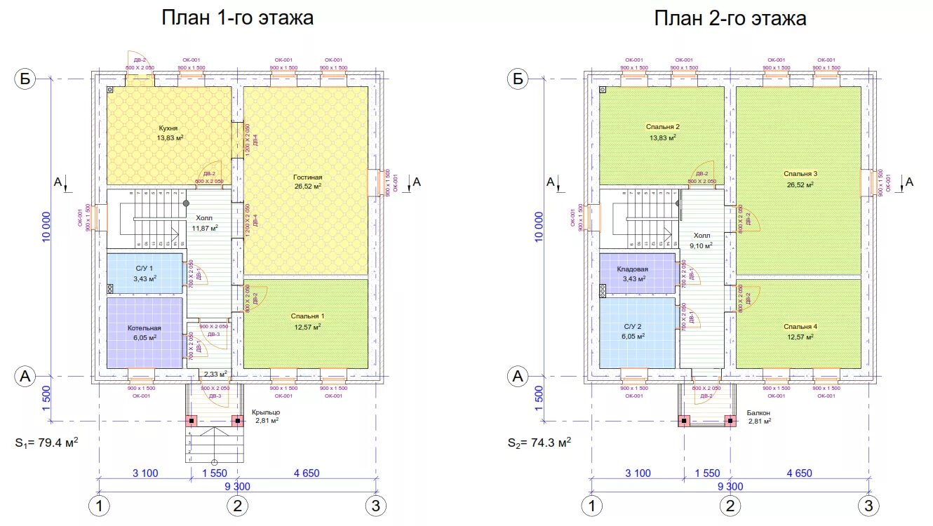 Проекты домов из газобетона двухэтажные чертеж Планировка двухэтажного дома из газобетона