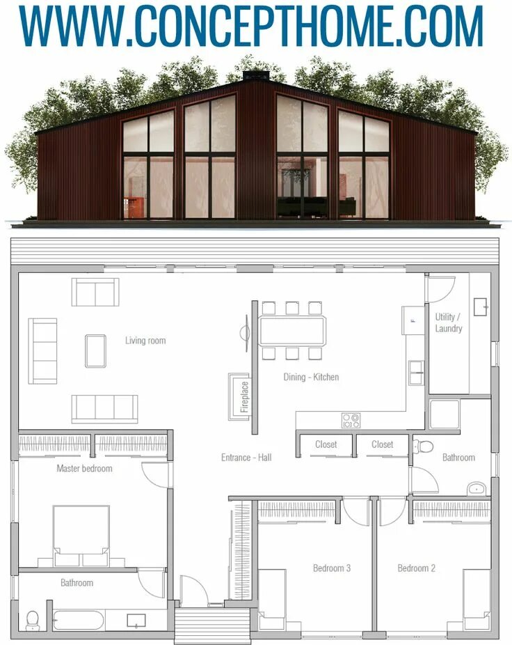 Проекты домов из контейнеров с планировкой Plan de Maison CH414 Container house plans, House construction plan, Modular hom