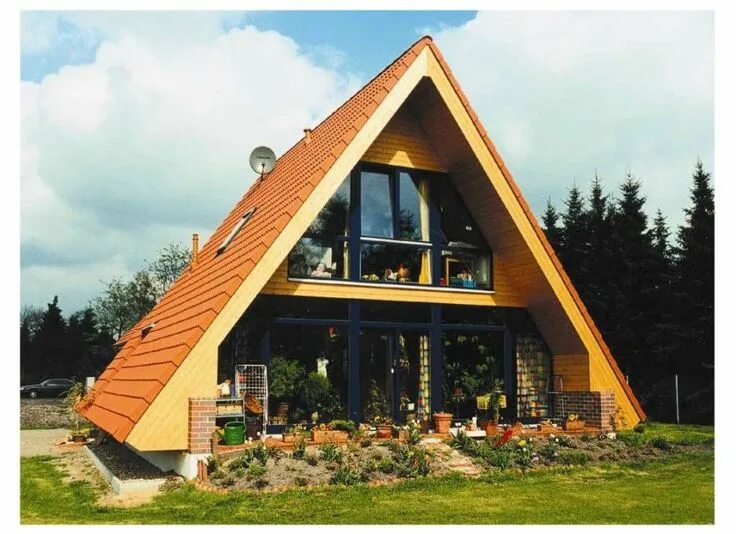 Проекты домов построенные своими руками фото Pin on Дом : A - frame Small house, House design, Cute small houses