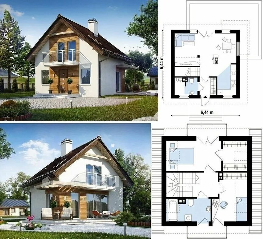 Проекты домов построенные своими руками фото Mungfali Architectural house plans, Small modern house plans, Small house exteri