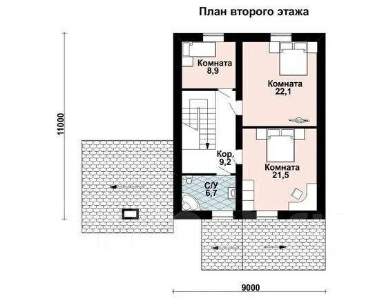 Проекты домов с котельной фото Проект дома AS-2284 во Владивостоке, 100-200 кв. м. 174,6 кв. м. 2 этажа, количе