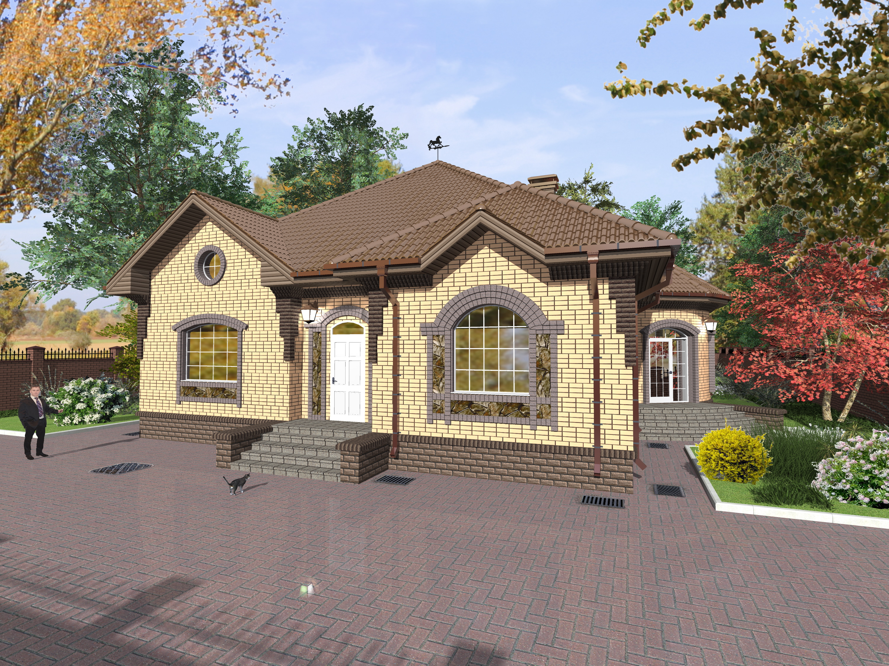 Проекты домов в белгороде фото Проект одноэтажного дома Воронеж Архитектурное бюро "Домой"