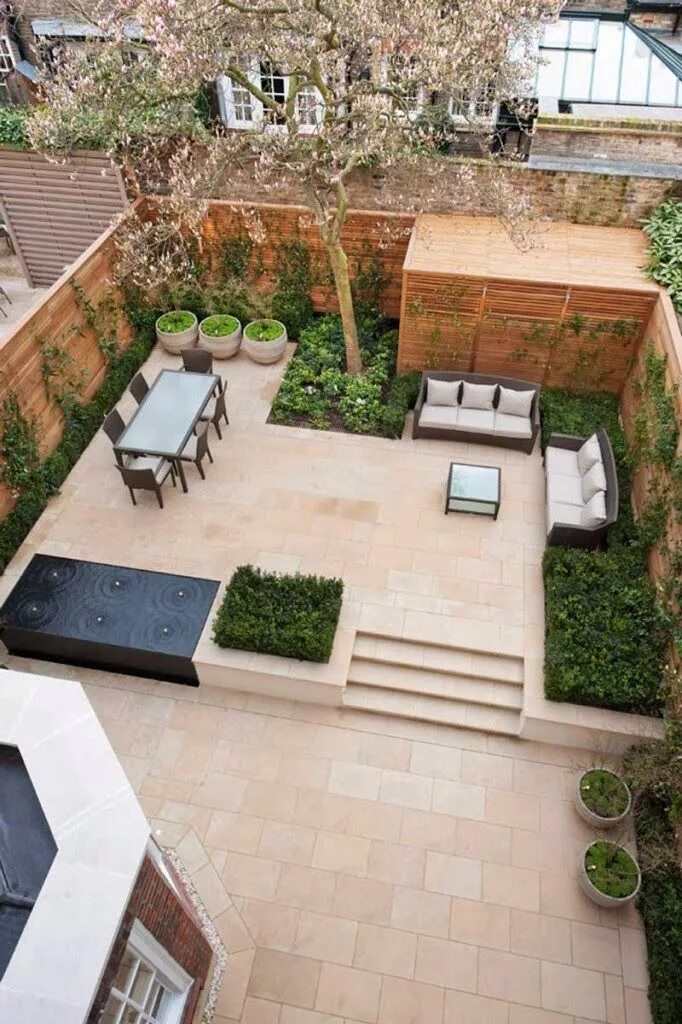 Проекты дворов частных домов фото PETIT JARDIN PAVÉ Patio garden design, Modern garden design, Modern garden