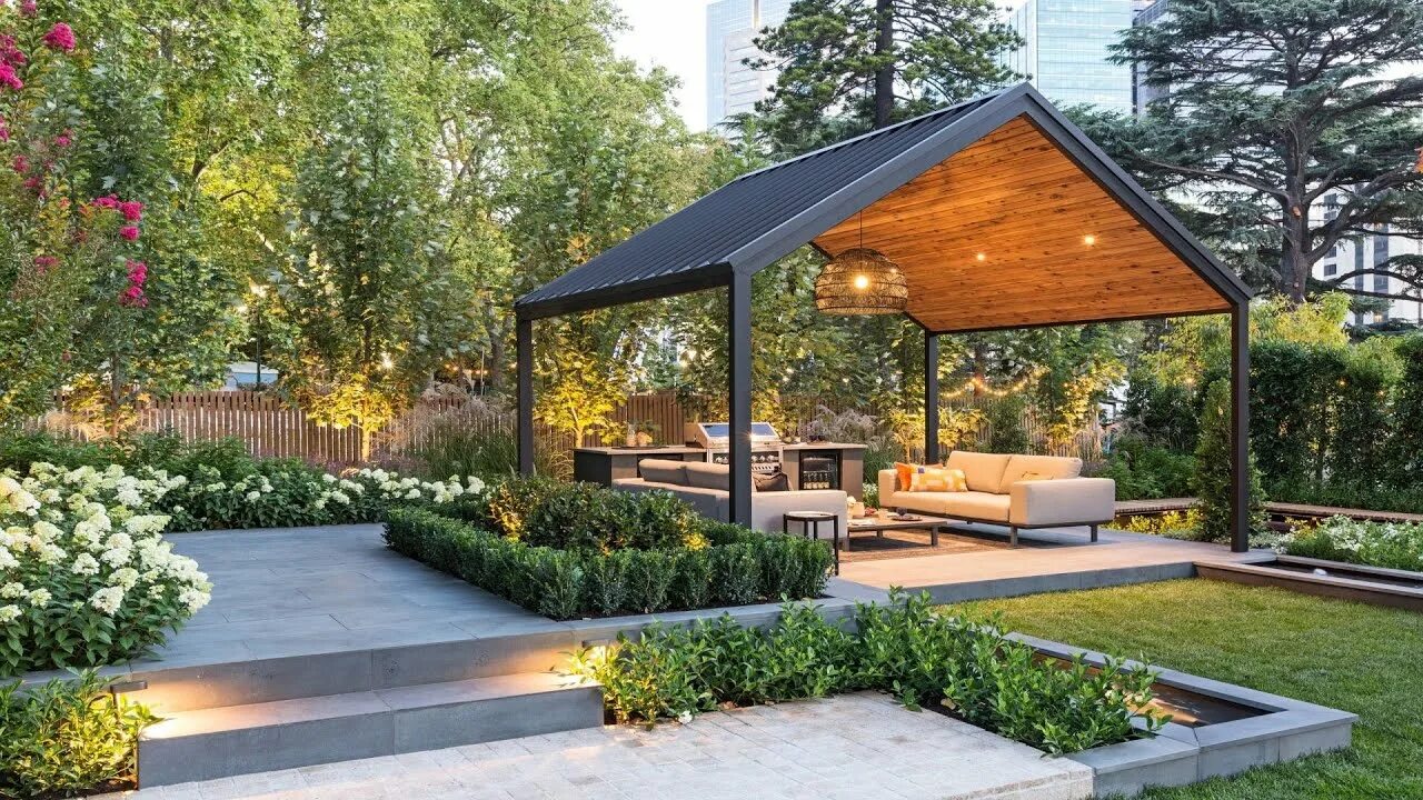 Проекты дворов фото TOP! 90+ MODERN GAZEBO DESIGNS TIPS FOR ELEVATING OUTDOOR LIVING SPACES WITH BES