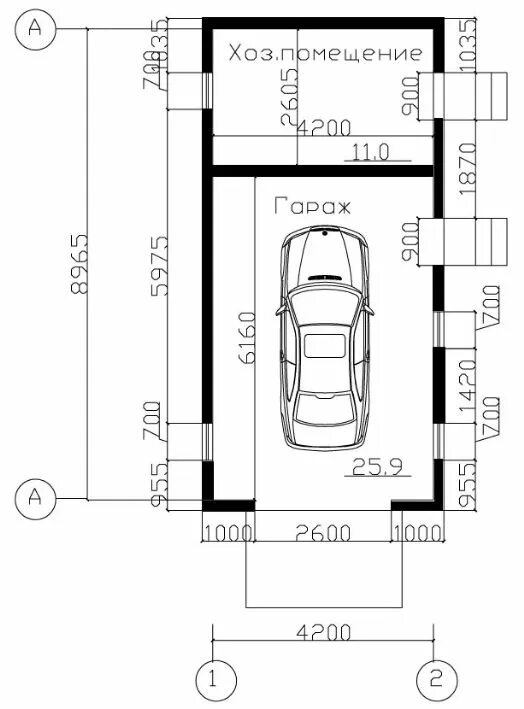 Проекты гаража фото и чертежи План гаража с размерами Planimetria casa, Case di legno, Casa garage