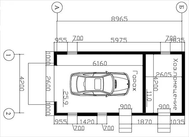 Проекты гаража фото и чертежи Оптимальный размер гаража на 1 машину: высота гаража под легковой автомобиль