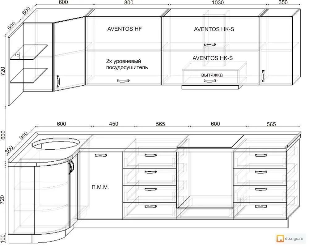 Проекты и чертежи мебели для дома Кухонный гарнитур своими руками: чертежи, видео