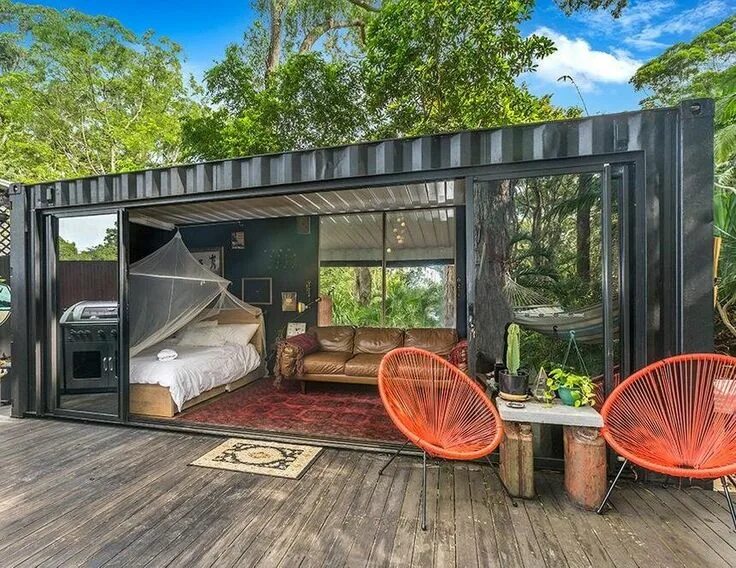 Shipping Container Turned Modern Beach Home Container house design, Container ho