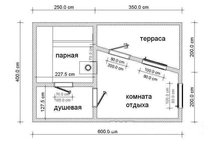 Проекты каркасных бань 6х4 бесплатно чертежи Каркасная баня 6х4 проекты Bel-Okna.ru