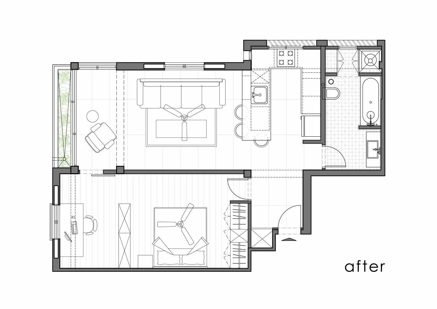 Проекты квартир с интерьером 70 кв м Gallery of Apartment on Lincoln Street / YOOLOPP - 29 Floor plans, House floor p