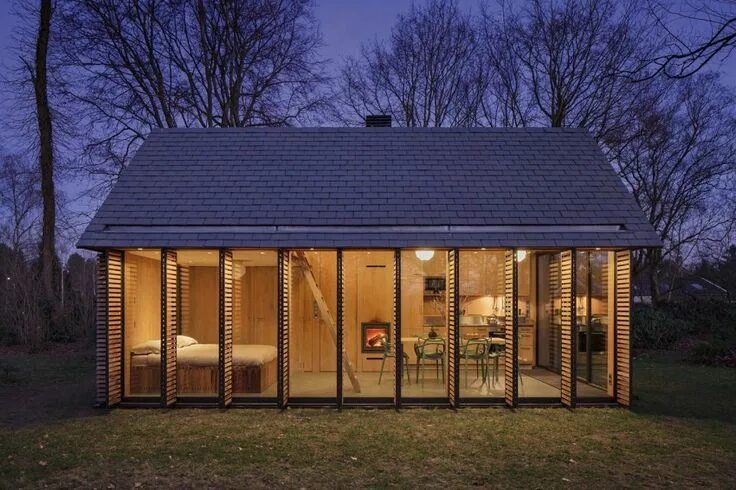 Проекты летних домиков фото Recreation House by Zecc Architecten HomeDSGN Small country cottage, Architectur