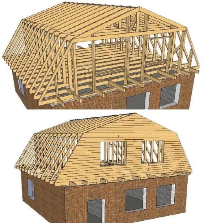 Проекты мансардных крыш фото Люди добрые посоветуйте ответственную бригаду строителей, для установки мансардн