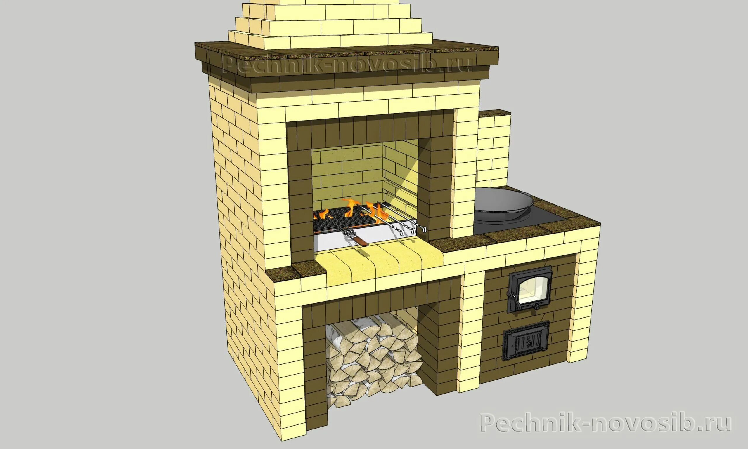 Проекты печей из кирпича фото Pin on barbecue Brick bbq, Fireplace, Decor