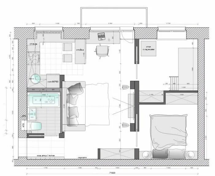 Проекты планировок двухкомнатных квартир Pin by Faridá on Квартира Small house plans, Architectural floor plans, House fl