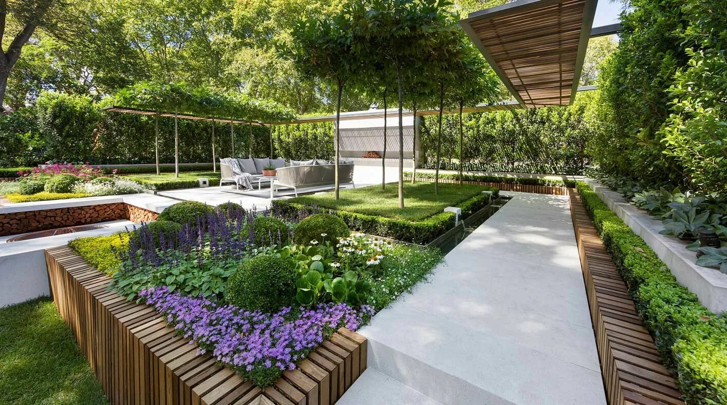 Проекты сада ландшафтный дизайн Melbourne International Flower & Garden Show Backyard landscaping, Modern garden