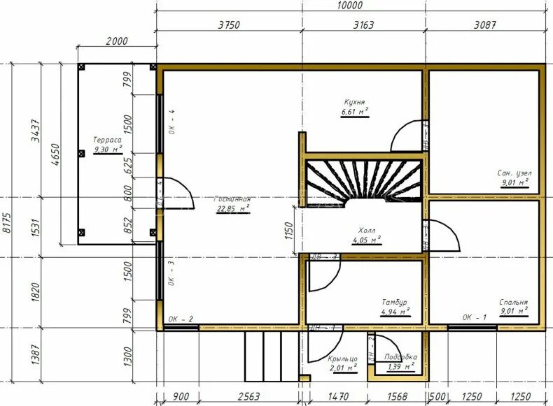 Проекты сип домов с планировкой Проект ТЕРЦИЯ, 103м2 автор Viva Haus - Яма старое ДОМА из SIP (СИП) Вива Хаус - 