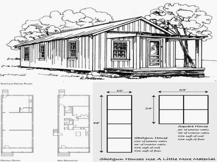 Проекты тини хаус домов с чертежами 86+ Beautiful shotgun house plan with basement Not To Be Missed