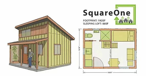 Проекты тини хаус домов с чертежами SquareOne Tiny House Plans Tiny house plans, Tiny house community, Micro house p