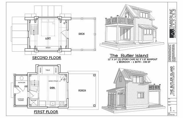 Проекты тини хаус домов с чертежами The Warren: Small Timber Frame House Plan Small house floor plans, Timber frame 