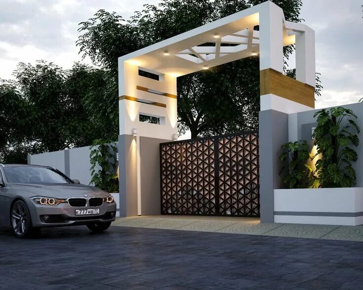 Portail alu Echezeaux coulissant Gate design, House gate design, Door gate desig