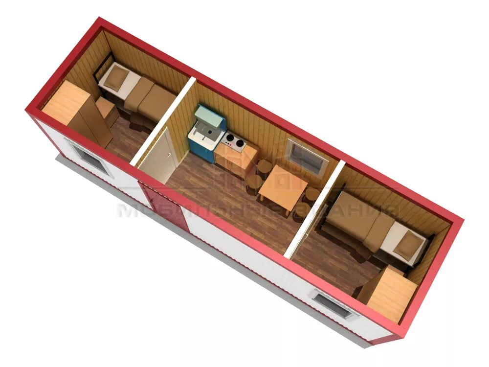 Проекты времянок жилых фото и проекты Металлическая бытовка 8,00*2,40*2,50