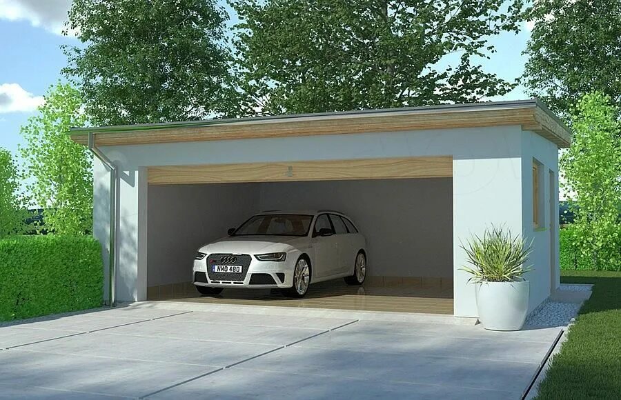 Проекты жилых гаражей фото Projekt garażu Garaż APG-9 garaż Parking design, Carport garage, House design