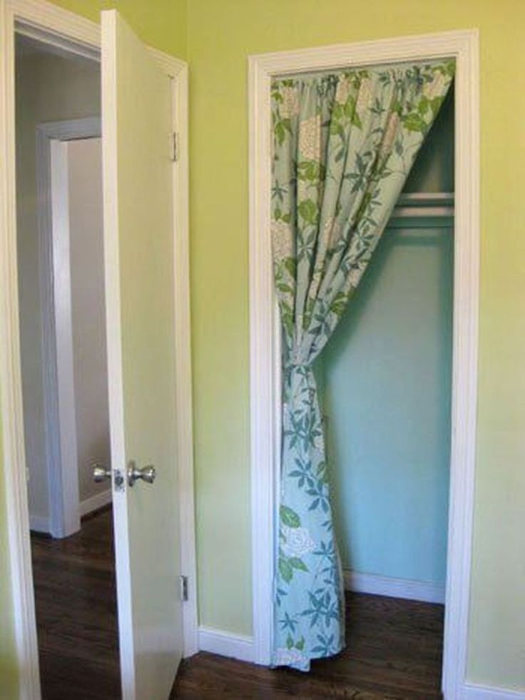 Проем вместо двери фото Awesome DIY Closet Door Curtains Ideas 34 - TRENDUHOME Diy closet doors, Closet 