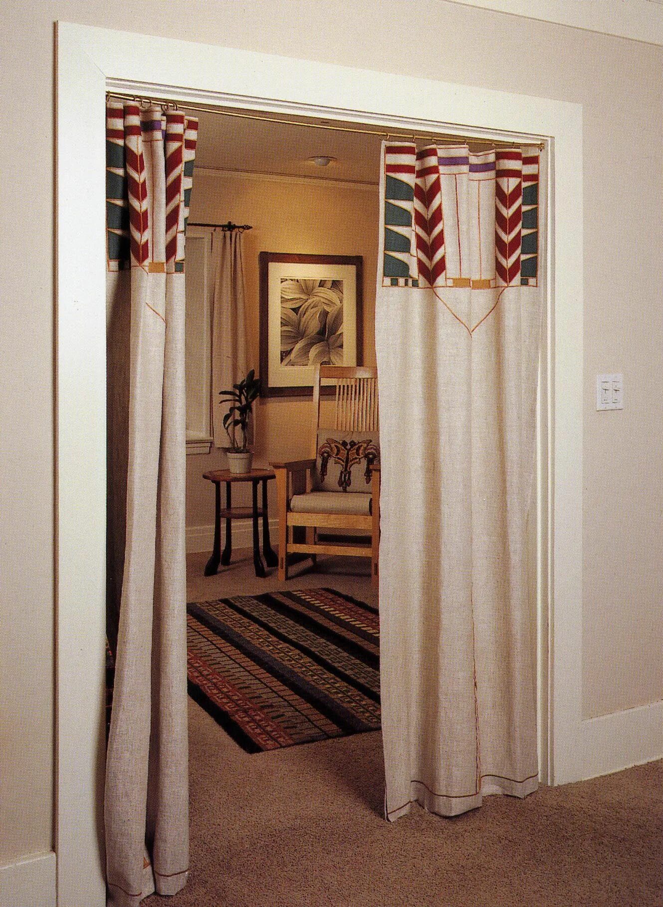 Проем вместо двери фото Portieres or Curtains for Doorways - Ann Wallace for Prairie Textiles Cottage cu