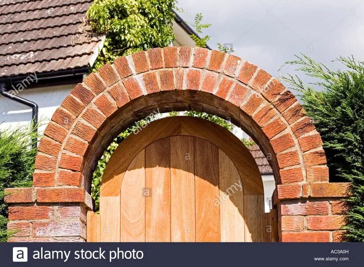 Проемы из кирпича фото Brick garden, Brick wall gardens, Brick arch