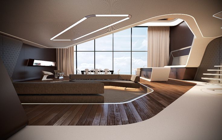 Профессиональный дизайн интерьера Contemporary Suite Futuristic interior, Minimalism interior, Futuristic home