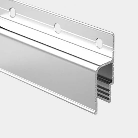 Профиль для натяжных потолков алюминиевый фото Багет стеновой алюминиевый с перфорацией 135 гр/м 135 г/мпог, цена в Нижнем Новг