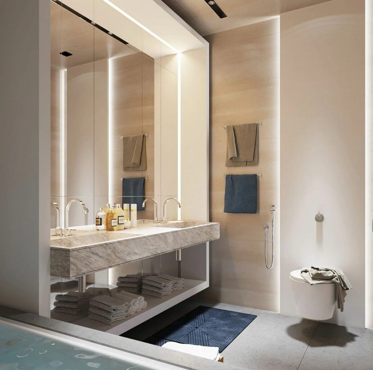 Профиль в интерьере ванной Мужской интерьер квартиры в Одессе Bathroom design luxury, Modern bathroom desig