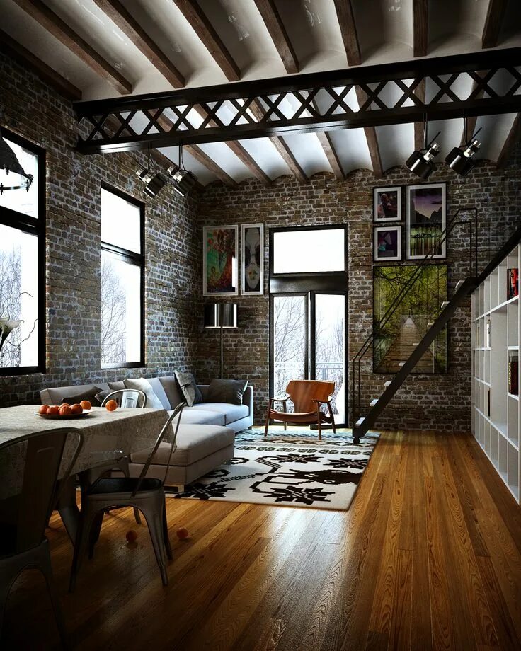 Профиль в стиле лофт https://www.behance.net/gallery/34238957/Loft-Style Industrial loft design, Loft