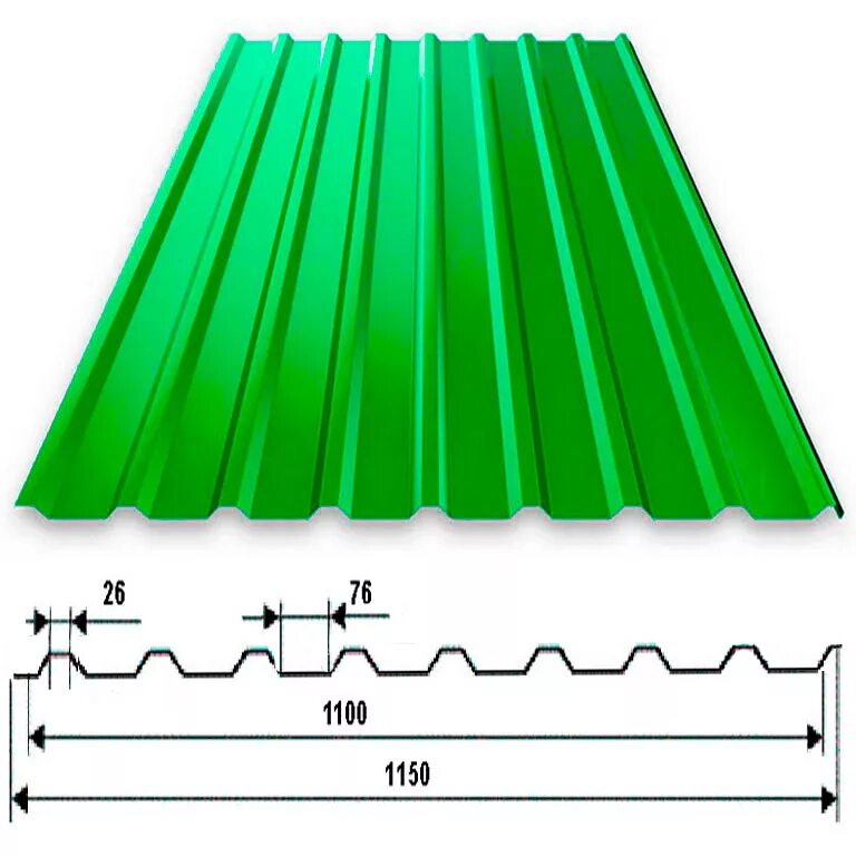 Профнастил для крыши размеры фото ПРОФНАСТИЛ ПОЛИЭСТЕР: Профнастил С20-1100