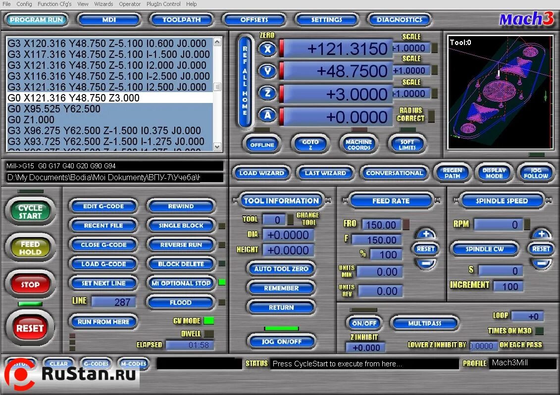 Прога для подключения компьютера Токарный станок SPV-430H CNC с ЧПУ Mach3 в Санкт-Петербурге - купить, цены, отзы