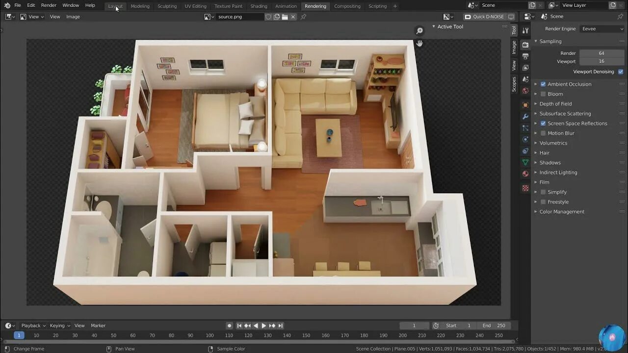 Программа 3 д моделирования интерьера бесплатно How to make 3d floor plan in Blender Best method (Modeling) - YouTube