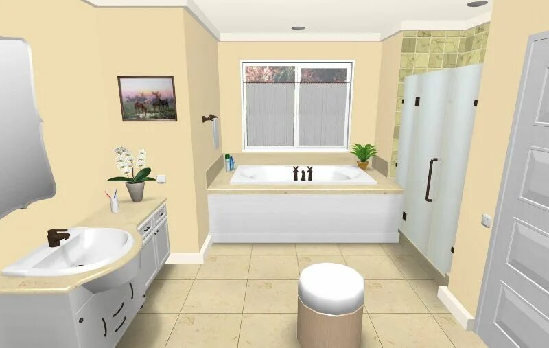 Программа дизайна ванной комнаты бесплатно Illustration of 3D Bathroom Planner: Create A Closely Real Bathroom Bathroom pla