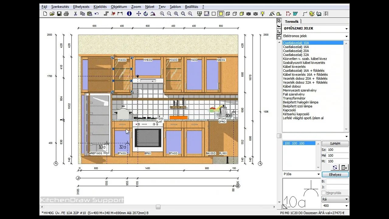Программа для дизайна кухни Rétegek használata - 02 Beállítások / KitchenDraw - YouTube
