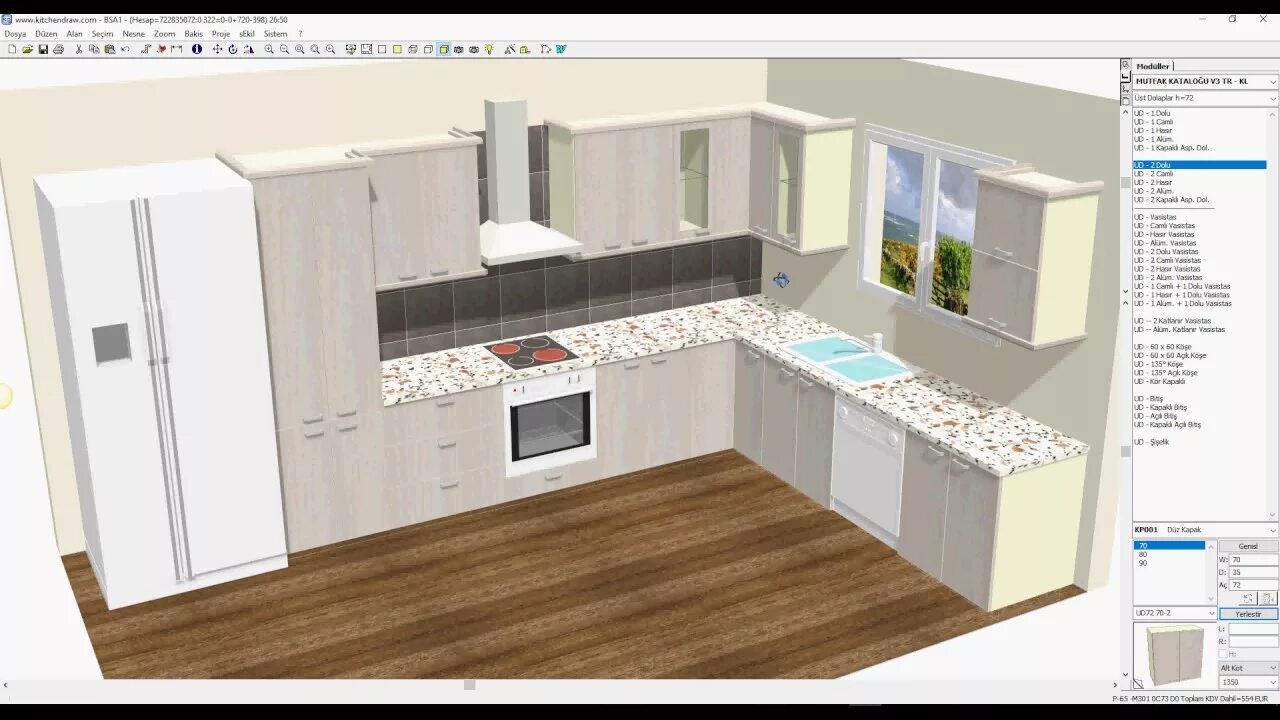 Программа для планировки кухни KitchenDraw Kesim Listesi - YouTube