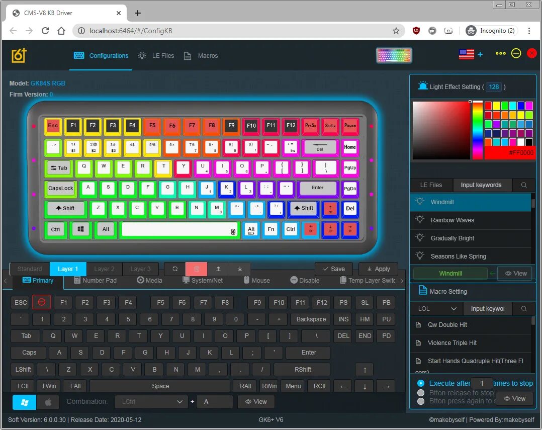 Программа для подключения клавиатуры к телефону GitHub - merothh/GK6X: Custom Tool to remap my SK61 keyboard