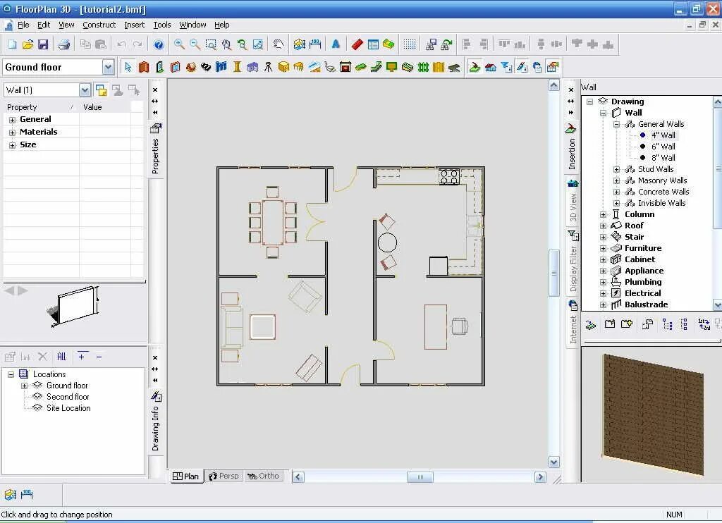 Floor Plan Maker - Make Floor Plans Simply Free floor plans, Library floor plan,