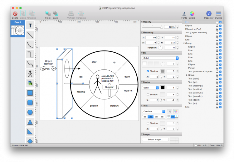 Программа для рисования схемы щита Shapes скачать на Mac OS бесплатно