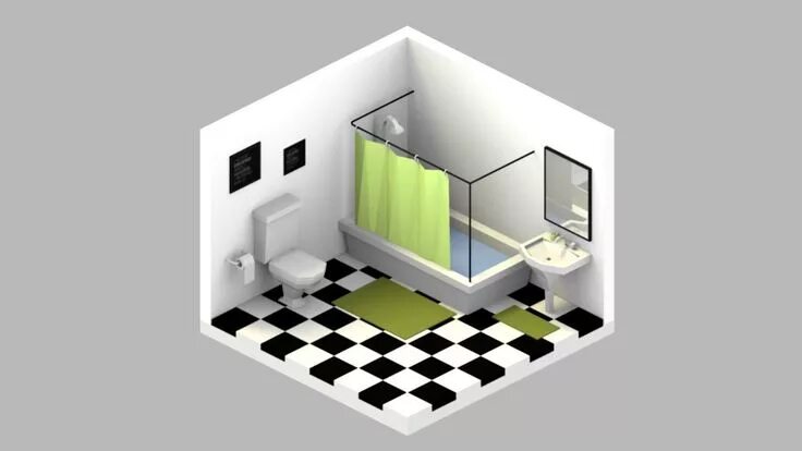 Программа для создания интерьера ванной комнаты isometric interior - Google 검색 Bedroom scene, Interior, Bathroom interior