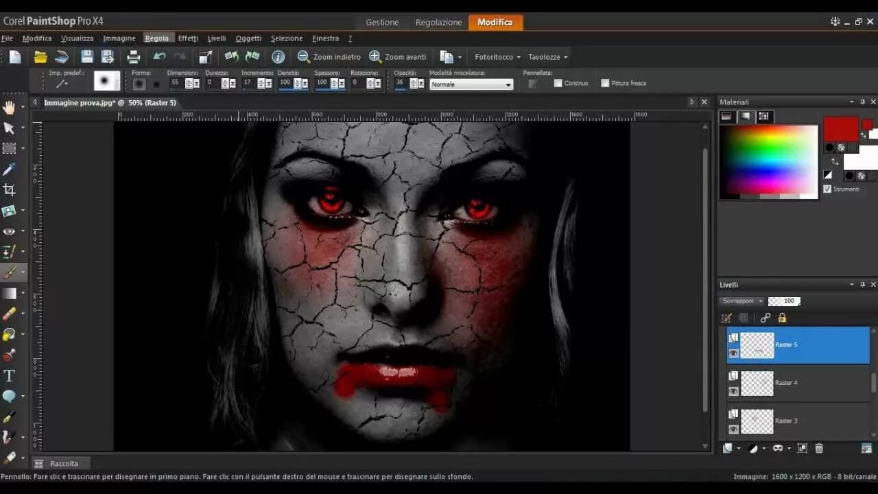 Программа фото красками Tutorial Dark Art - Corel Paint Shop Pro X4 - YouTube