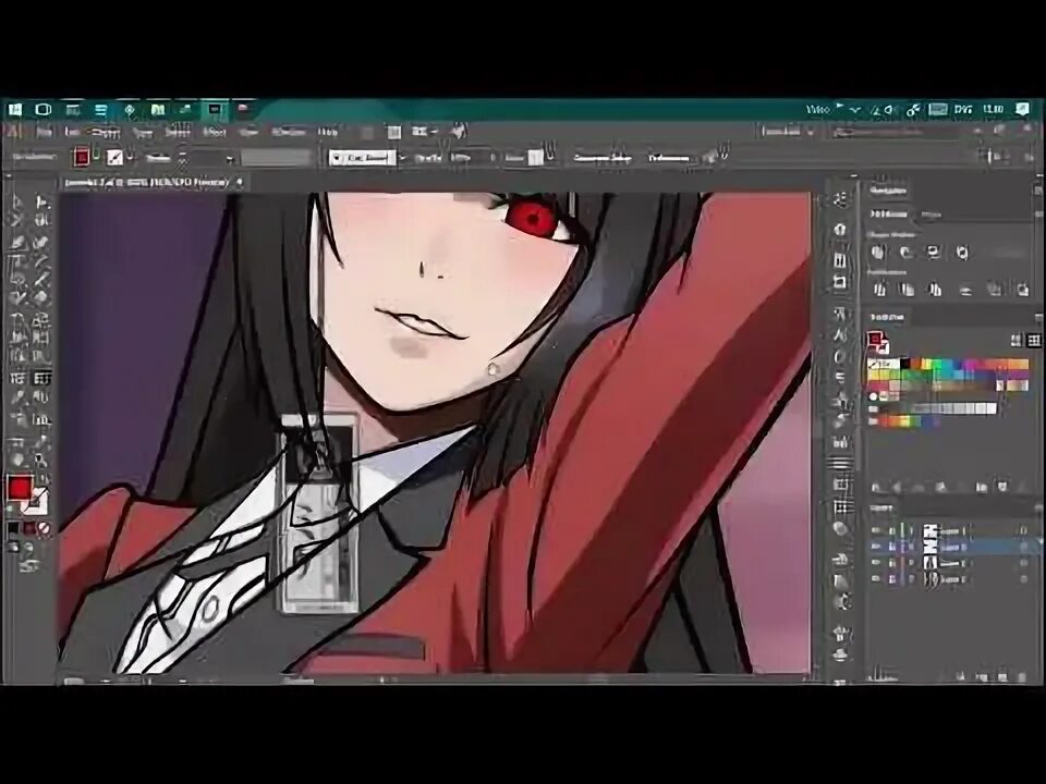 Программа фото в аниме стиль create anime kakegurui vector in adobe illustrator ( MOUSE user ) - YouTube Anim