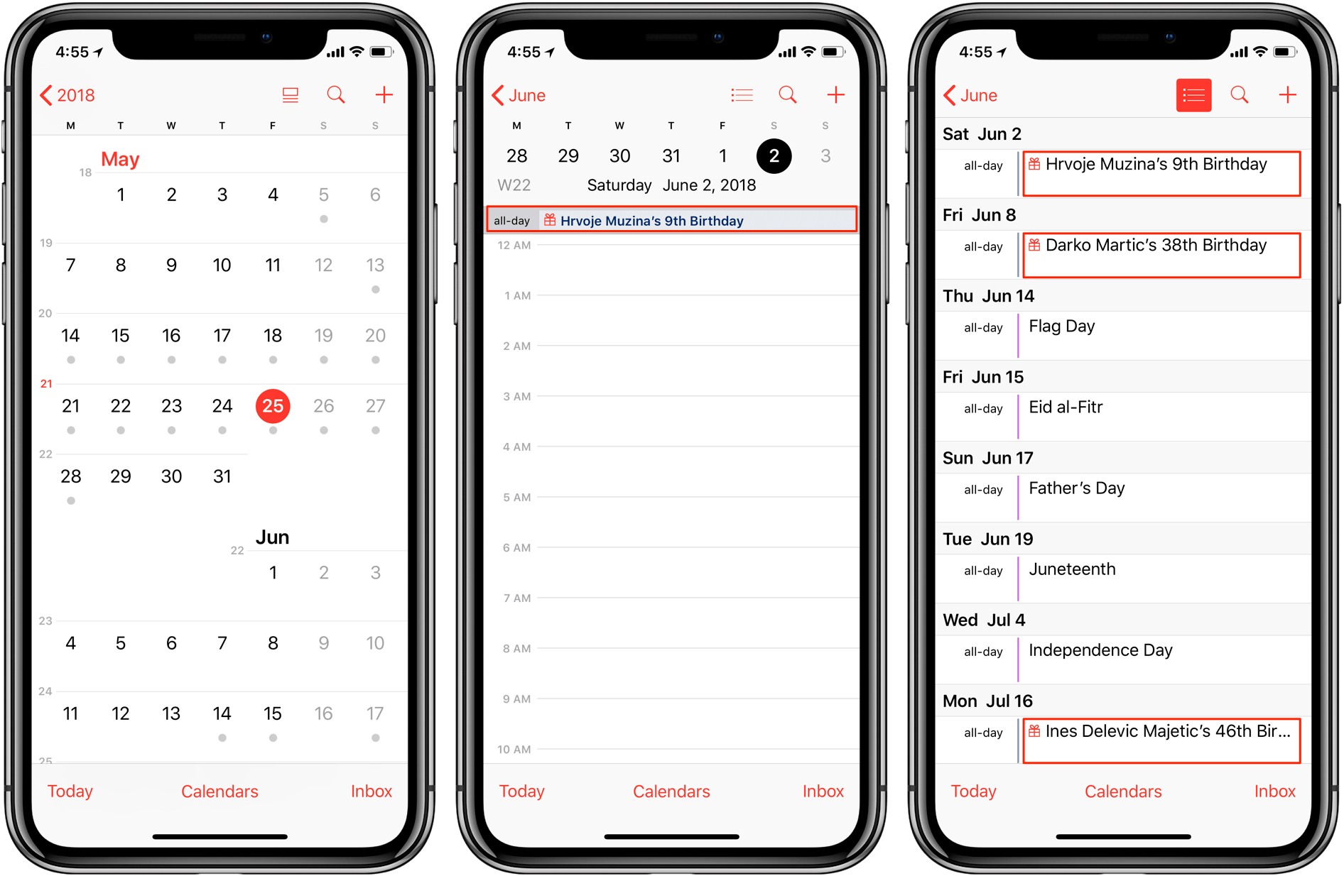 Программа календарь на год Edit Us Holidays On Iphone Calendar