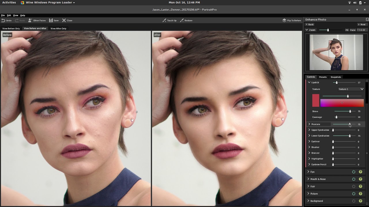 Программа макияж на фото PortraitPro 17.1 Linux Linux Photo Workflow - DSLR Guru