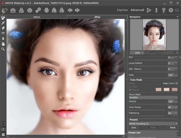 Программа макияж на фото AKVIS MakeUp - Photo Editing Software Download for Mac & PC