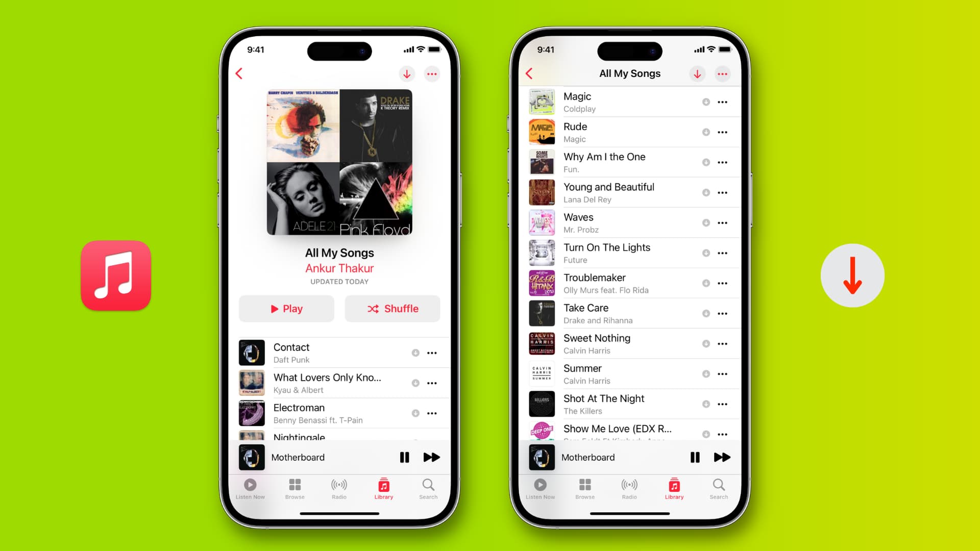 Программа на айфон музыка на фото How to download all your Apple Music songs to iPhone at once